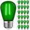 Luxrite S14 LED Edison Green Light Bulbs 0.5W Colored Bulb for String Lights E26 Base, 24PK LR21732-24PK - alternate 1